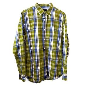 Banana Republic Soft Wash Long Sleeve Button Up Shirt Men's Medium Green‎